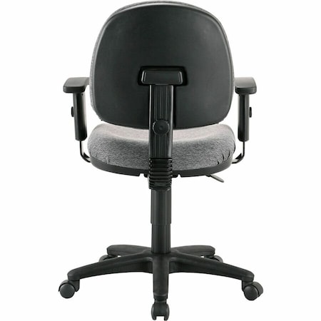 Lorell Task Chair, 17.30" to 22.40", Adjustable Arms, Gray LLR80005
