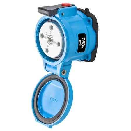 Meltric DSDC3 RECEPTACLE POLY BLUE SIZE 3 TYPE 3R 2P+G 20 A 750 VDC 33-34158-S69