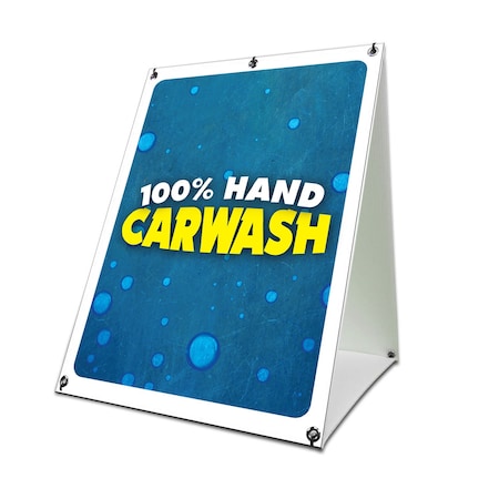 Signmission Hand Car Wash, 24 Inch x 18 Inch A-frame Yard Sign, Coroplast Yard Sign SBC-1824-30387