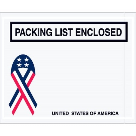 Zoro Select PackingListEnvelopes, Bl/Rd/Wht, PK1000 PL466