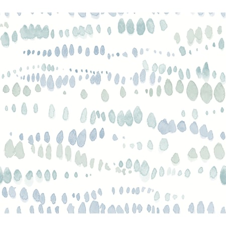 York Wallcoverings Dewdrops Blue Wallpaper AG2045