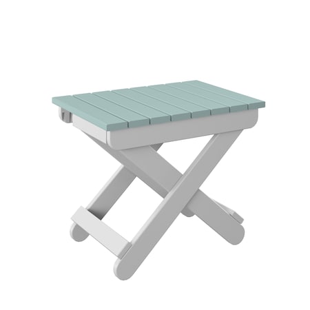 Polybird FOLDING END TABLE.      SAGE AND WHITE POLYBIRD P46