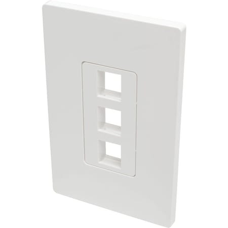 Tripp Lite SINGLE-GANG 3-PORT WALL PLATE KEYSTONE CAT5/6 USB HDMI DPORT RCA N080-103