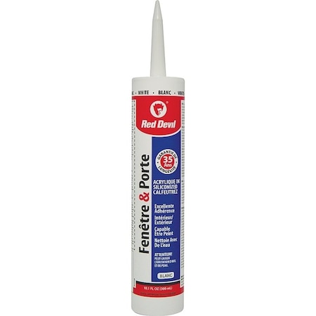 Red Devil Caulk Acry Wnd Door Wht 10.1oz 0111CA