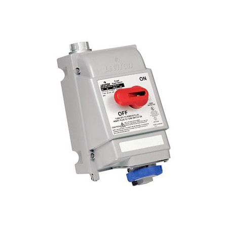 Leviton Mechanical Interlock, Watertight, 30 Amp, 240 Volt 330MI6W