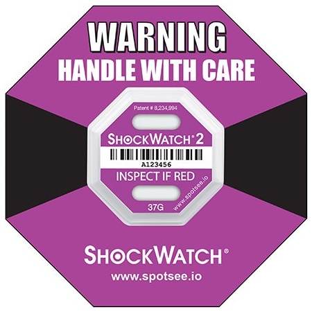 Bsc Preferred 37G Shockwatch 2 Indicators, 50PK SHWT37
