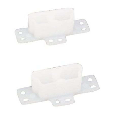 Us Hardware Drawer Track Bracket, Plastic, White WP-8815C