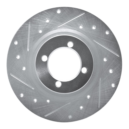 Dynamic Friction Co DFC Brake Rotor - Drilled and Slotted - Silver 631-31000L