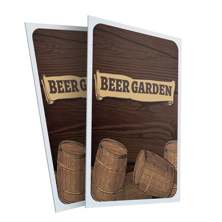 Signmission Beer Garden, Plastic Signs Only 24 Inch x 36 Inch, Corrugated Plastic, 2PK CSB-2436-2PACK-30348