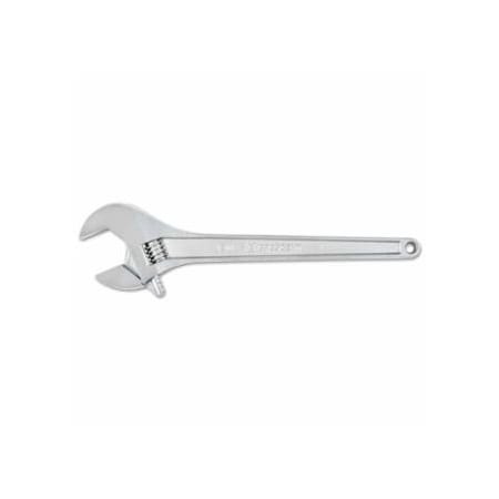 Crescent Adjustable Chrome Wrench, 24 in OAL, 2-7/16 in Opening, Chrome Plated, Tapered Handle 181-AC224BK
