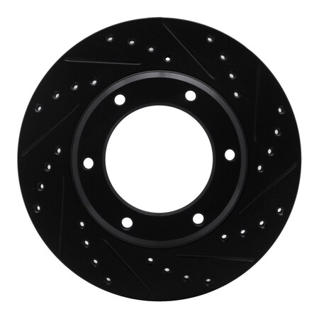Dynamic Friction Co DFC Brake Rotor - Drilled and Slotted - Black 633-76110R