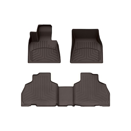 Weathertech Cocoa, Front and Rear FloorLiner HP 471507-1-3IM