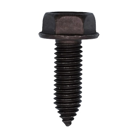 Auveco 8-1.25 x 25mm Hex Washer Head - Black Polyseal, 25PK 12336