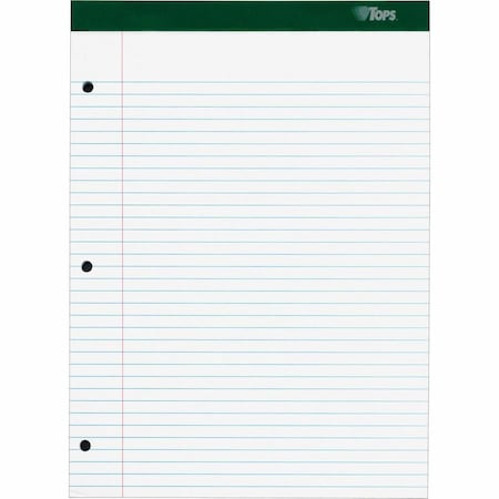 Tops Business Forms TOPS, DOUBLE DOCKET RULED PADS, MEDIUM/COLLEGE RULE, 8.5 X 11.75, WHITE, 100PK 63384