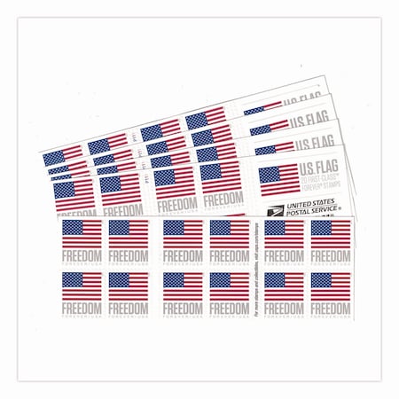 United States Postal Service First-Class Forever Stamps, U.S. Flag, Book of 20 Stamps, 5PK FOREVERFLAG5BK