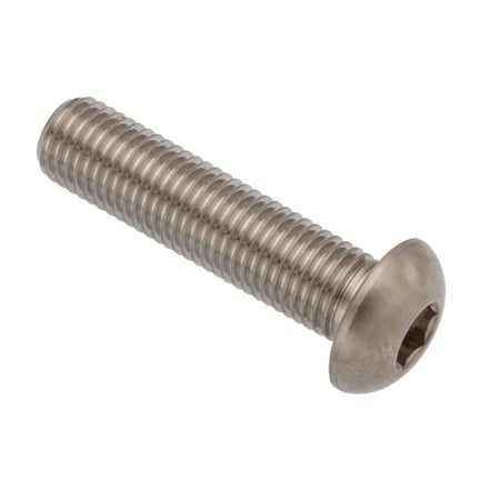 Zoro Select 1/4"-32 Socket Head Cap Screw, Button, Plain 18-8 Stainless Steel, 1 in Length ZBC453UNEF