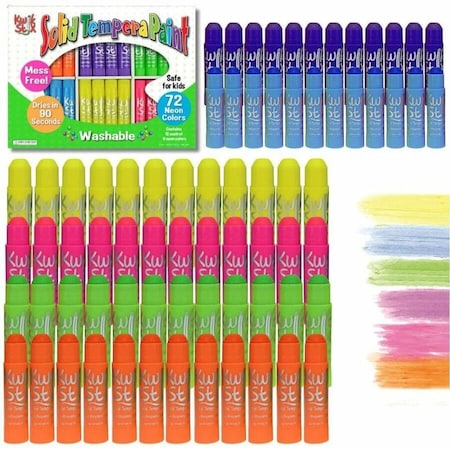 The Pencil Grip Tempera Paint Sticks, Kwik Stix, 72/BX, AST Neon TPG626
