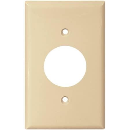 Eaton Wiring Devices Single Receptacle Wallplate, 4-1/2 in L, 2-3/4 in W, 1 -Gang, Nylon, Ivory 5131V-BOX