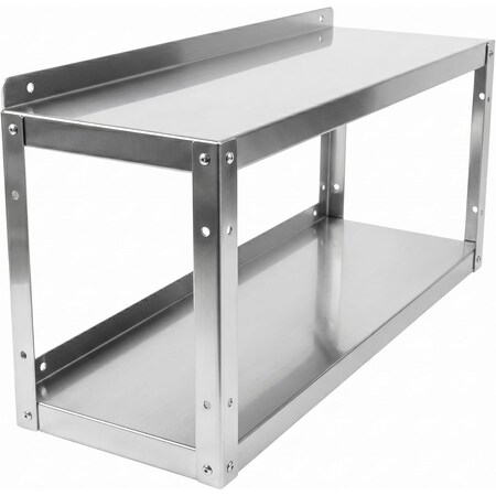 Amgood 36 in. 2-Tier Stainless Steel Wall Shelf - 12 in. x 36 in. x 16 in. AMG WMSS-1236-2T-Z