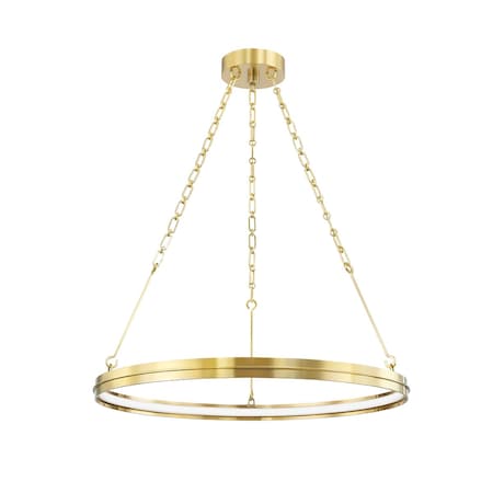 Hudson Valley Lighting Rosendale 1 Light Chandelier 28 In. Aged Brass 7128-AGB