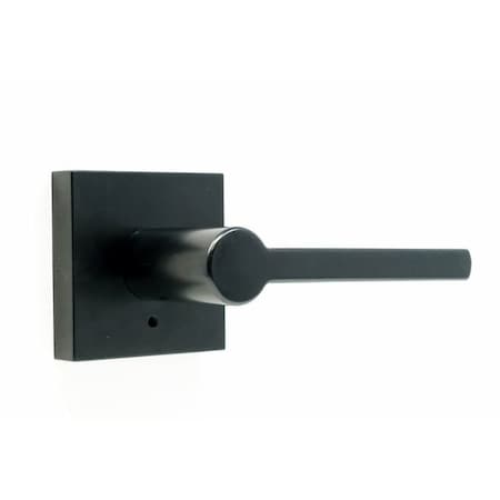 Weslock Brady Lever Privacy Lock with Adjustable Latch and Full Lip Strike Matte Black Finish 007109292FR20