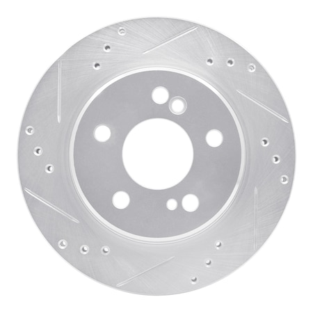 Dynamic Friction Co DFC Brake Rotor - Drilled and Slotted - Silver 631-63026L