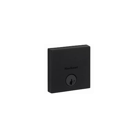 Kwikset Signature Downtown Single Cylinder Deadbolt SmartKey, Matte Black 258 SQT 514 SMT CP K4