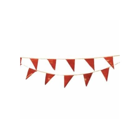 Cortina Safety Products Pennant, 9 in x 12 in, 60 ft String, Vinyl, Red 831-03-400-60