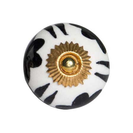 Homeroots 1.5" X 1.5" X 1.5" White Black And Yellow Knobs, 12PK 321664
