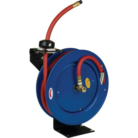 Performance Tool 25 ft. Auto Rewind Hose Reel, 300 PSI Air Hose, Steel Construction M608