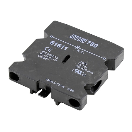 Mars Side Mnt Auxiliary, 1N/C, 25/60A, Ms61611 61611