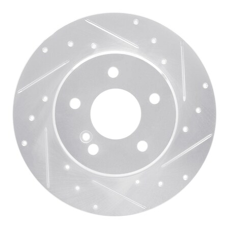 Dynamic Friction Co DFC Brake Rotor - Drilled and Slotted - Silver 631-63032R