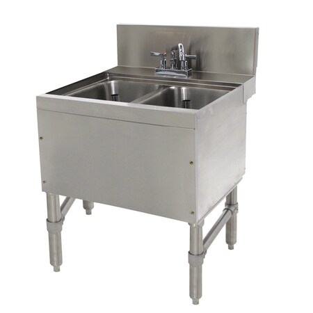 Advance Tabco Prestige Underbar Sink Unit 2-compartment 24 in.W x 25 in.D x 36 in.H PRB-24-22C