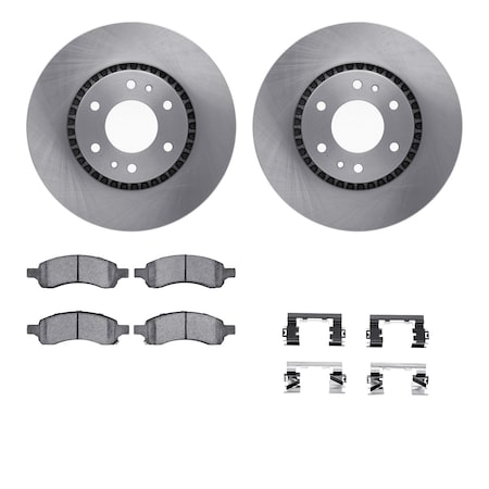 Dynamic Friction Co DFC Rotors with EURO 5000 Ceramic Brake Pads includes Hardware 6612-48019
