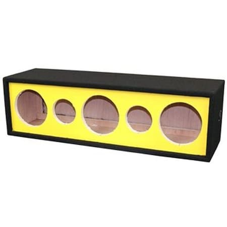 Deejay Led For 10-in Three Horn Two Tweeters Side Speaker Enclosure Yellow Vinyl cloth colored D10H3TW2VYYESIDE