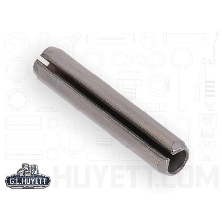 Huyett Slotted Spring Pin, Standard Duty, 420 Stainless Steel, 6 mm Dia x 30 mm Length SPMSP-060-030-A