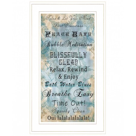 Homeroots Paris Bath 1 White Framed Print Bathroom Wall Art 407820