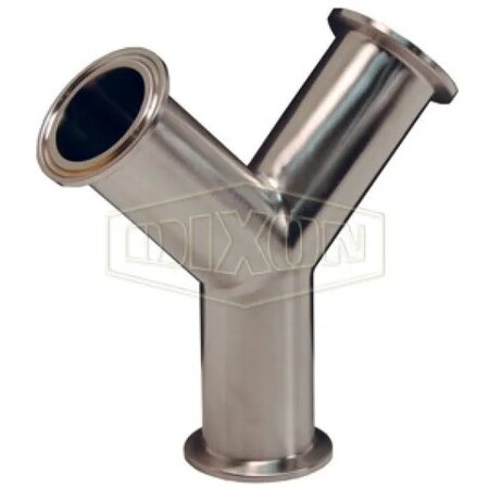 Dixon Clamp True Wye, 1-1/2 in, 316L SS, Domestic B28BMP-R150