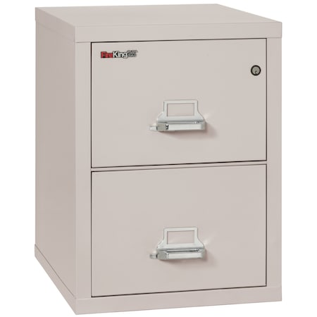 Fireking 2 Drawer, 1 Hr Fire & impact rated, 25" depth Legal Platinum 2-2125-CPL