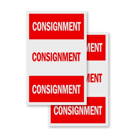 Signmission Consignment, Vinyl Decals Only 24 Inch x 36 Inch, Vinyl Decal, 2PK DSB-2436-2PACK-Consignment