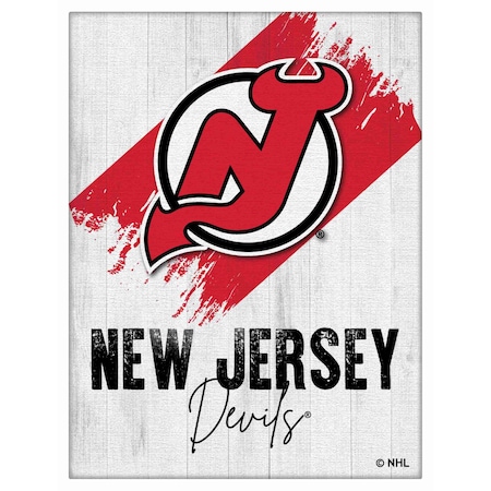 Holland Bar Stool Co New Jersey Devils 24 in. x 32 in. Canvas Wall Art LCnvs