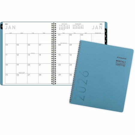 At-A-Glance Contemporary Lite Monthly Planner, 11 x 9.5, Light Blue Cover, 12-Month Jan to Dec: 2024 7026XL38