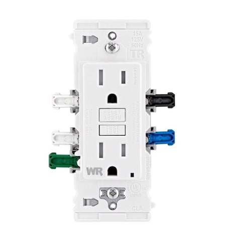 Leviton Lever Edge 15 amps 125 V White Weather Resistant GFCI Outlet EGFW1-0KW