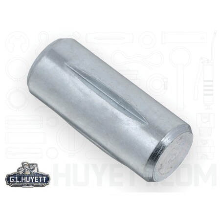 Huyett Type U Grooved Pin, Zinc Plated Low Carbon Steel, 0.312 in Dia x 0.310 in Small End Dia x 0.750 in L GP-0312-0750-U