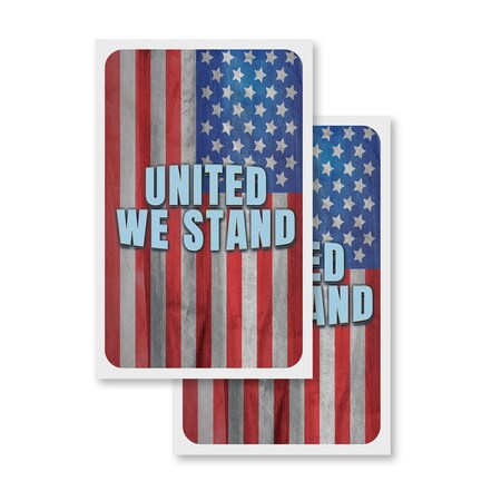 Signmission United We Stand, Vinyl Decals Only 24 Inch x 36 Inch, Vinyl Decal, 2PK DSB-2436-2PACK-30428