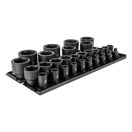 Tekton Impact Socket Set, Steel, 29 Pieces SID92108