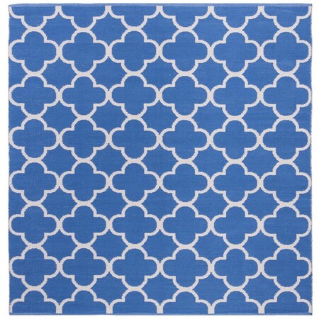 Safavieh Montauk Hand Woven Square Area RugBlue & Ivory 6 x 6 ft. MTK725C-6SQ