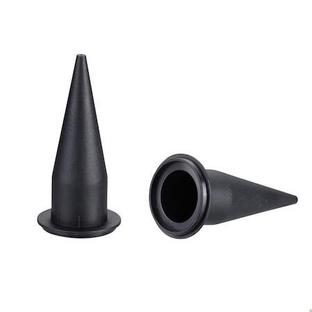 Irion-America Wide Cone Plastic Nozzle Tip for Caulk Sausage Guns, Black 90057