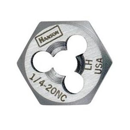 Hanson .56in. High Carbon Steel Re-threading Right Hand Hexagon Fractional Die - 18 NF HAN7249