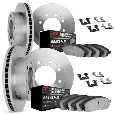 Dynamic Friction Co DFC Brake Rotor- Heavy Duty Brake Pad includes Hardware 6414-48065